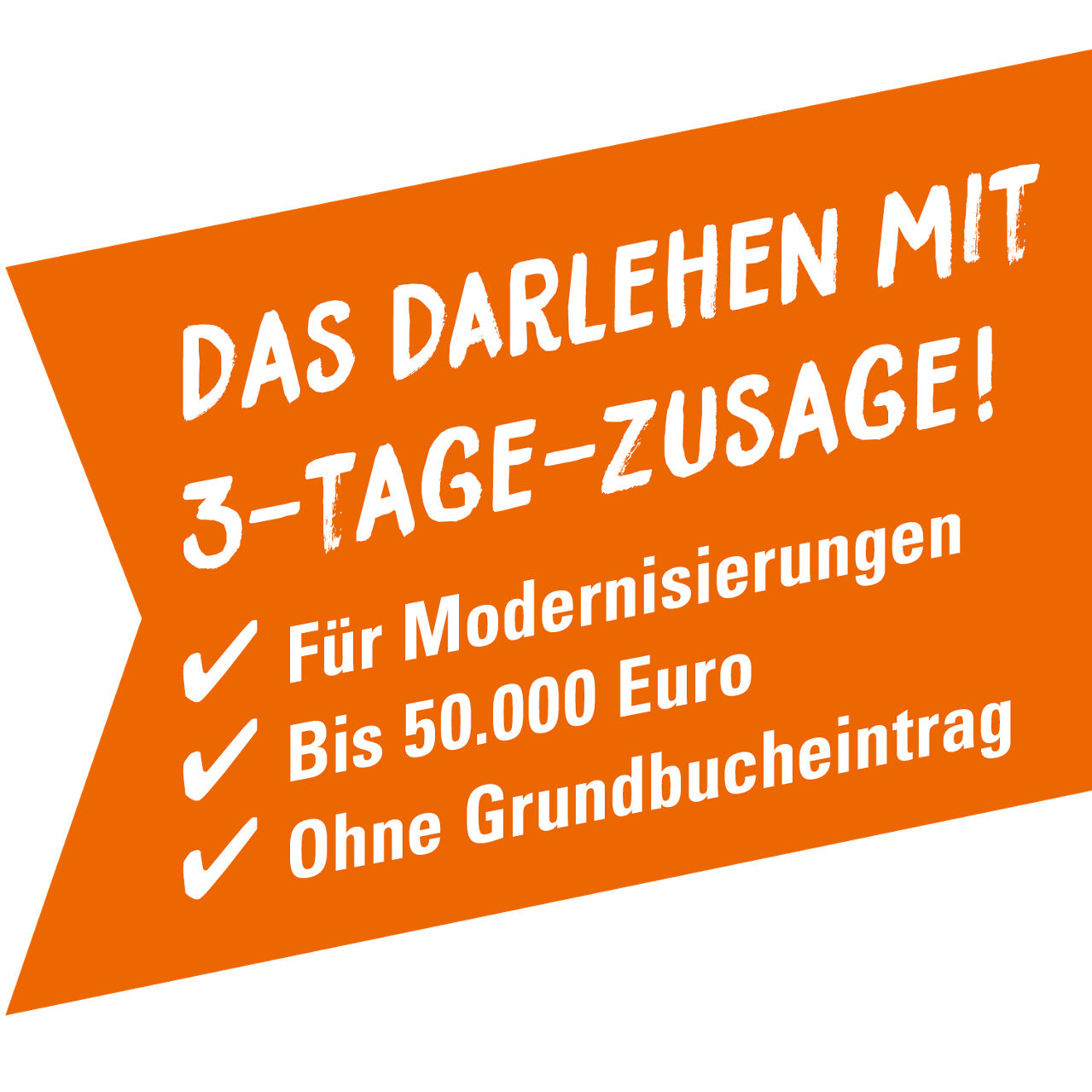 Banner: Das Darlehen mit 3-Tage-Zusage