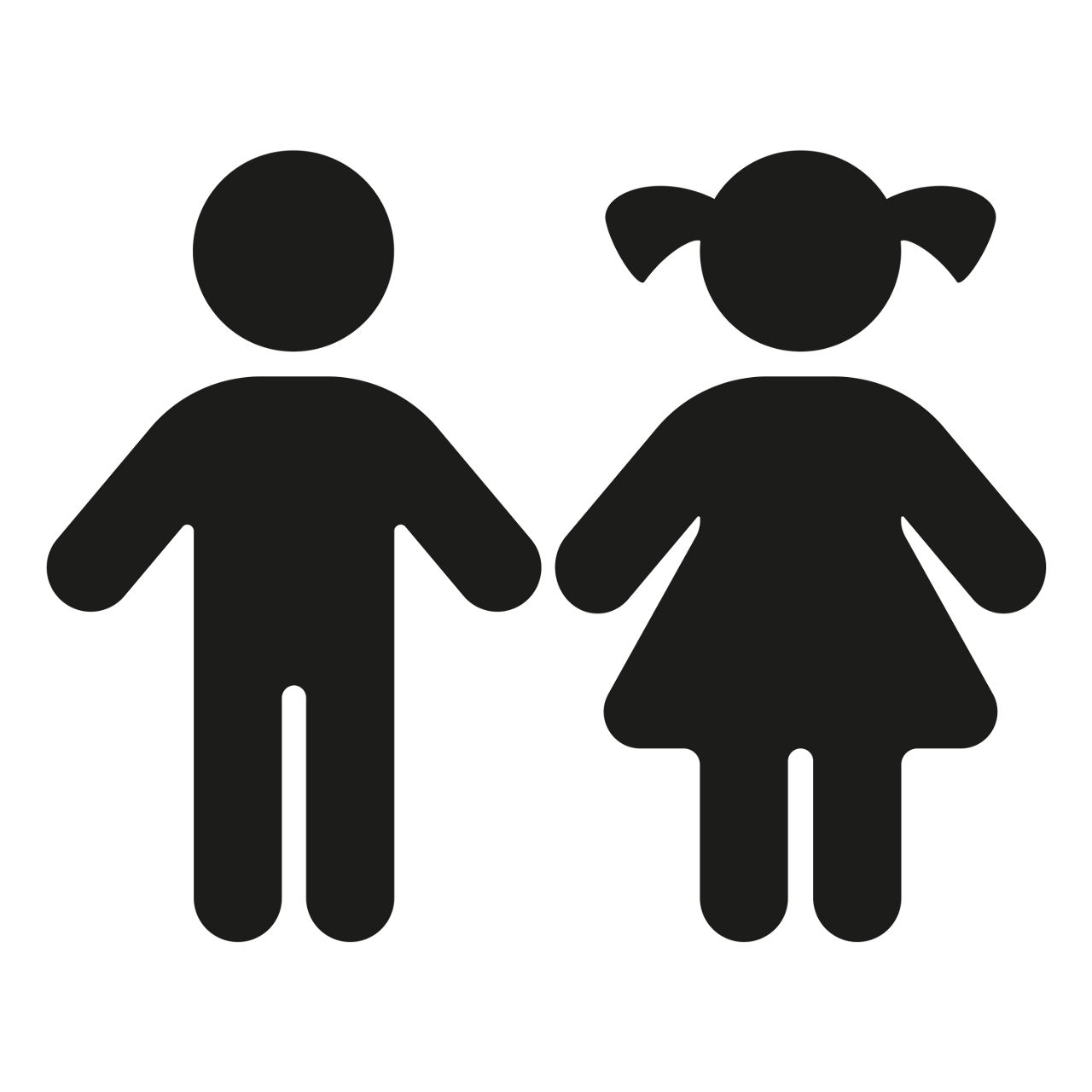 Das Icon zeigt einen Jungen und ein Mädchen als Symbol für Kinder.