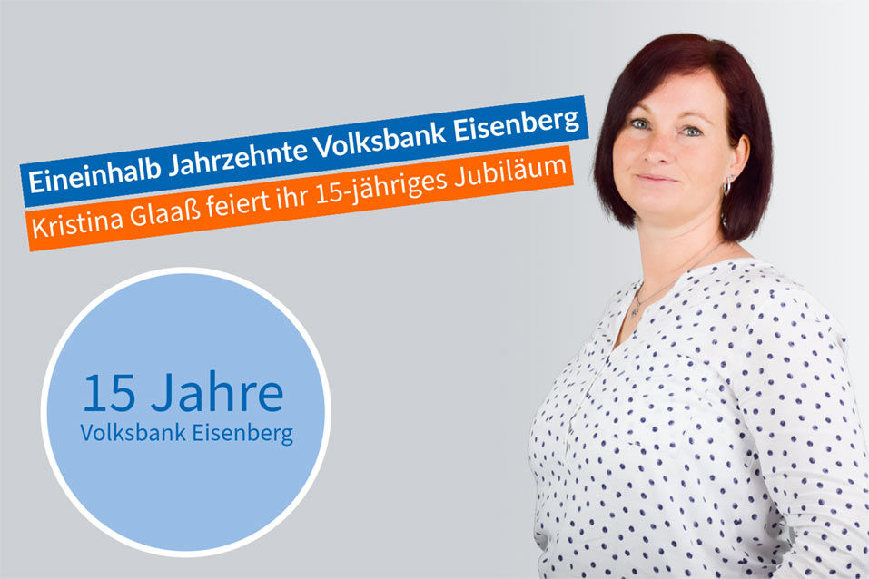 Kristina Glaaß feiert ihr 15-jähriges Jubiläum