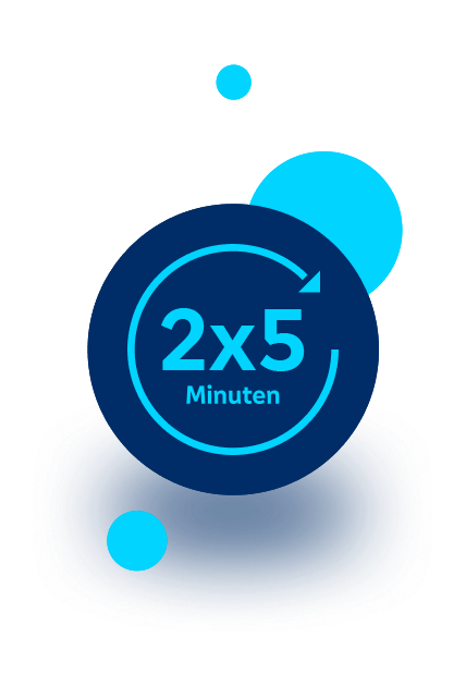 Fertig in 2x5 Minuten