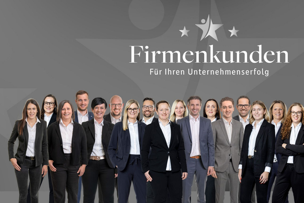 Sie sehen unser Team Firmenkunden