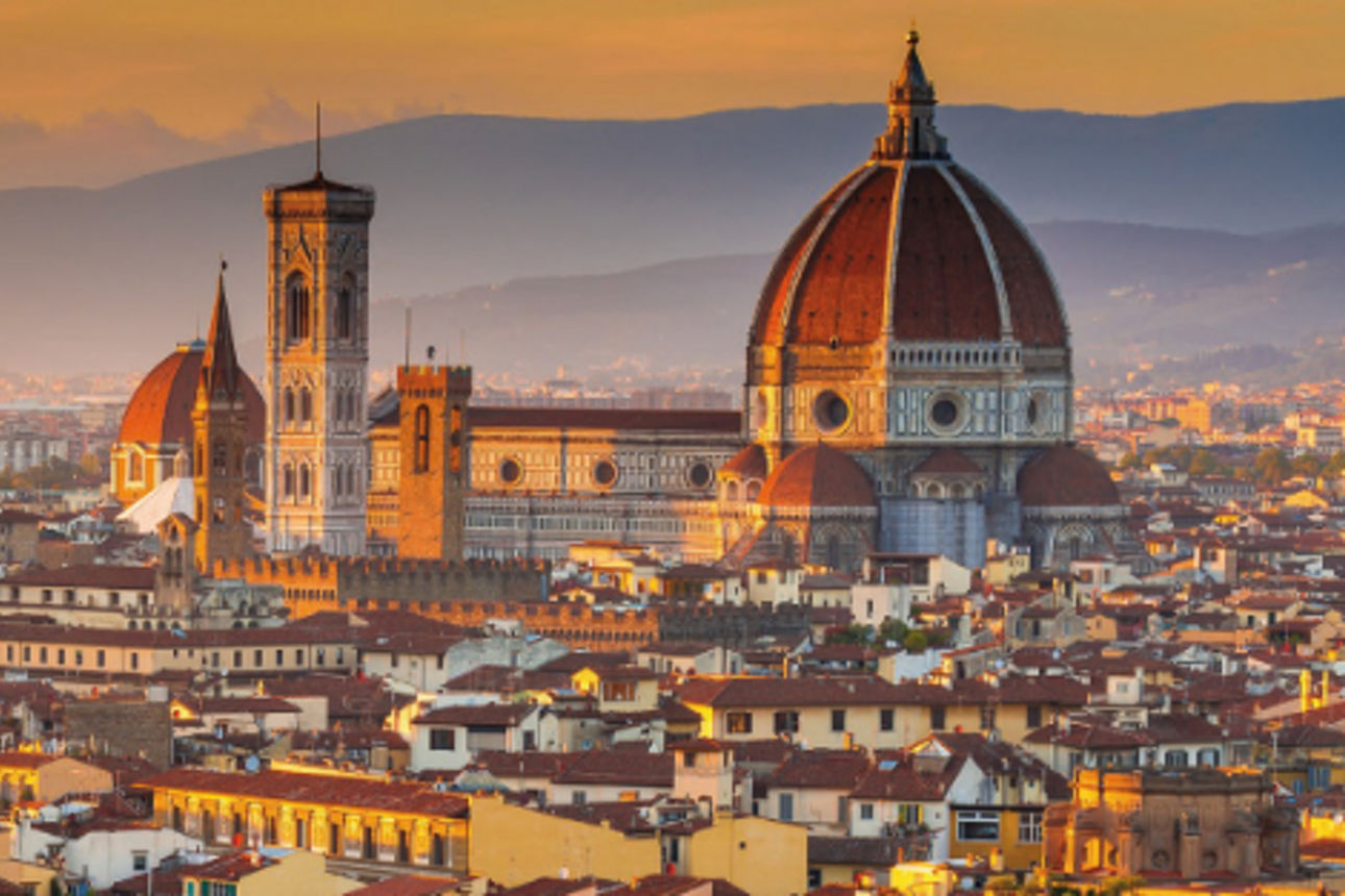 Aufnahme einer Stadt in der Toskana