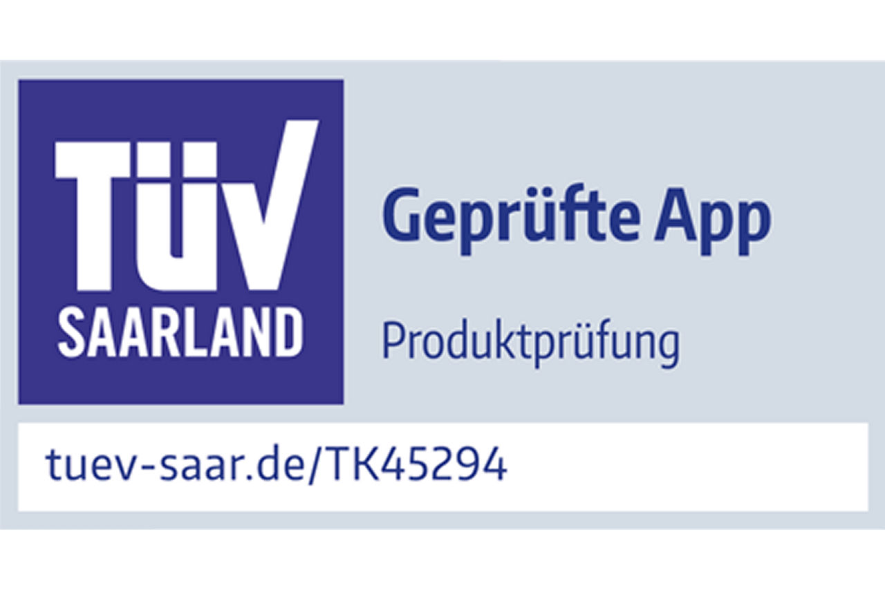 Siegel TÜV geprüfte App Saarland