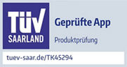 TÜV geprüfte App TÜV-Siegel des TÜV Saarland