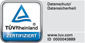 TÜV Rheinland Siegel: zertifiziert