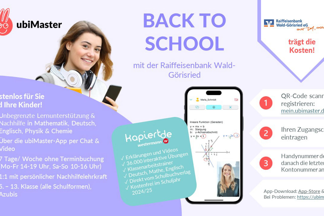 Bild ubiMaster - back to school, kostenlos für Sie und Ihre Kinder