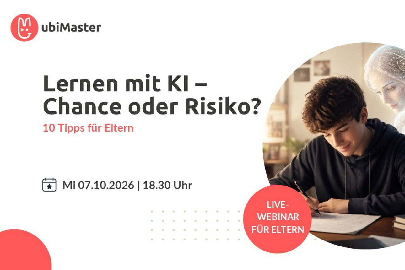 Einladung für ein Elternwebinar von ubiMaster