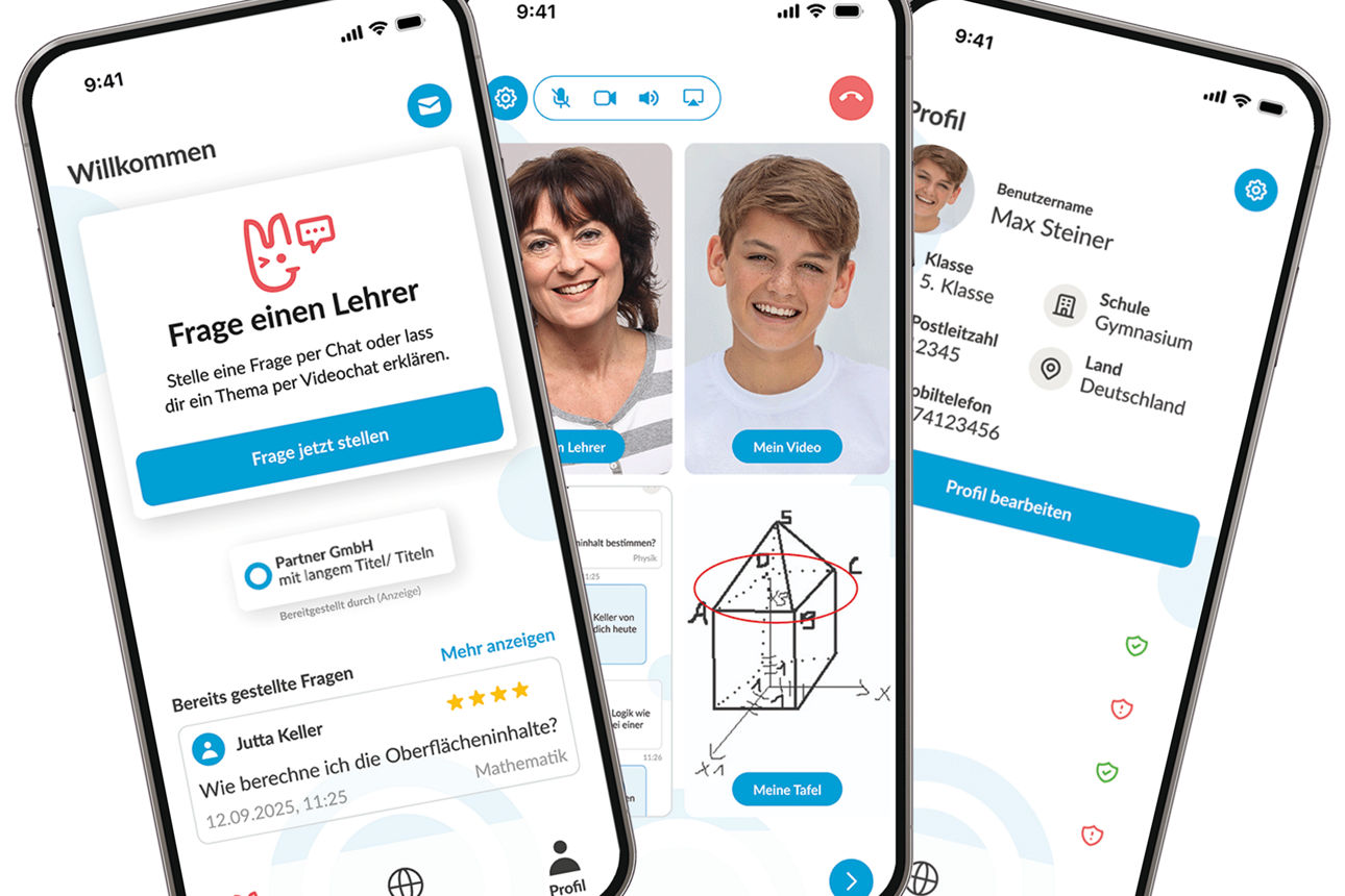 Abbildung von der Nutzung von der App ubiMaster