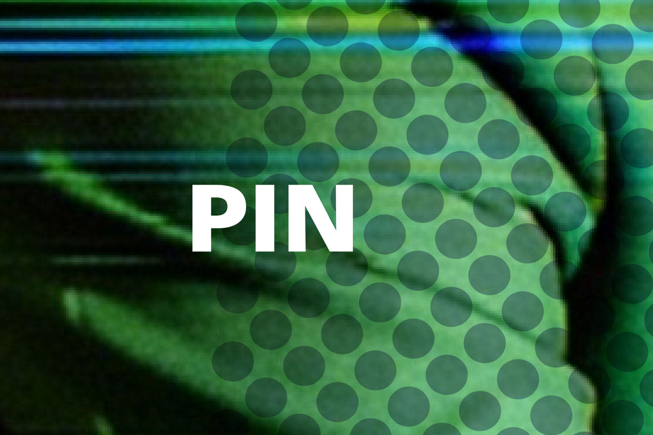 Wort PIN auf grünem Hintergrund