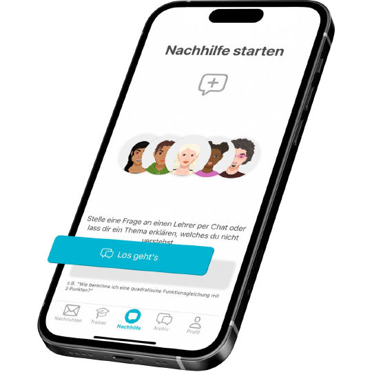 Intuitive Nachhilfe-App, um Fragen zu klären.