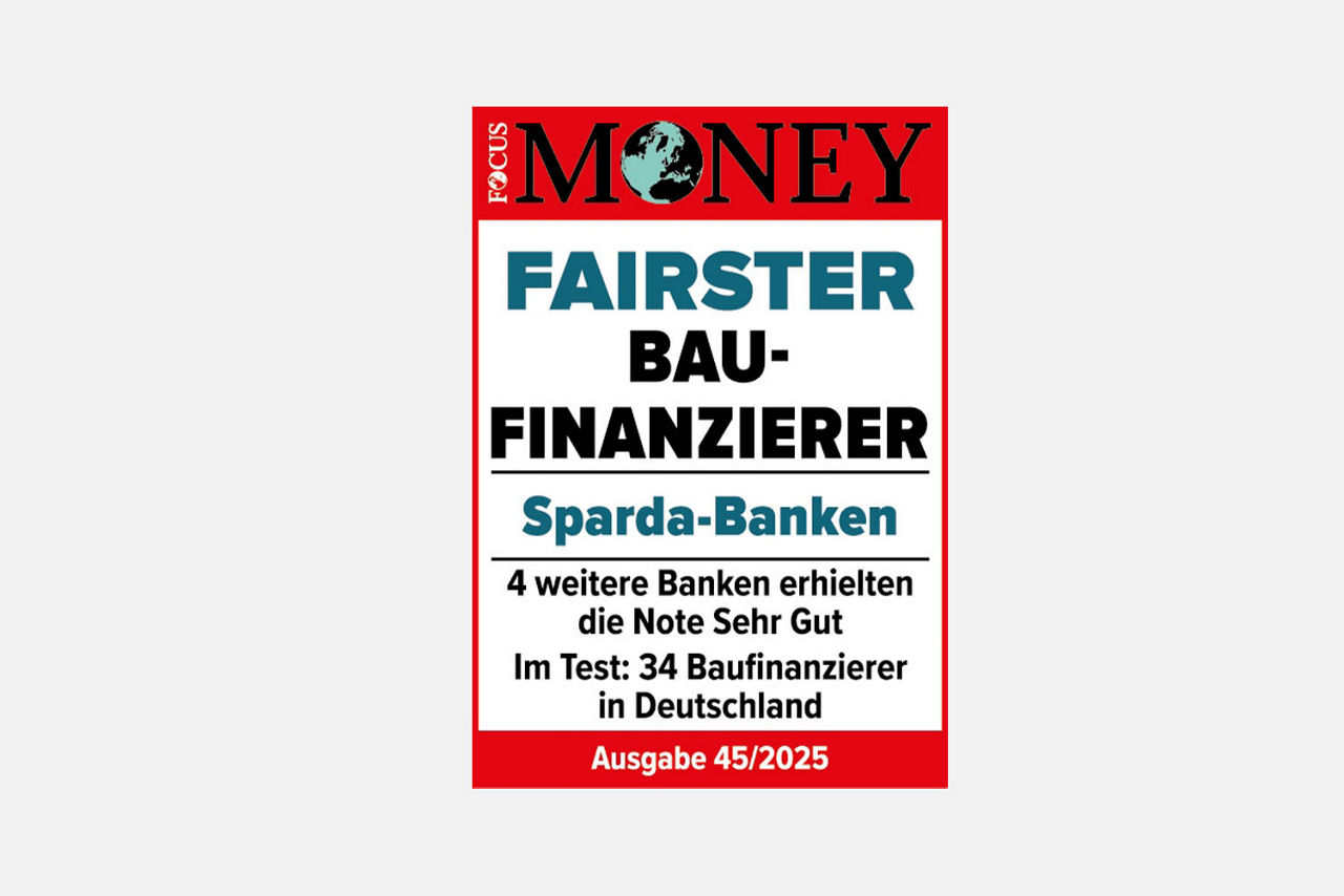Siegel von FOCUS-MONEY als Fairster Baufinanzierer