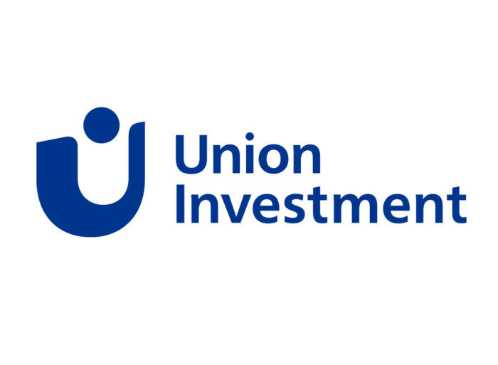 Logo Union Investment in blauer Schrift