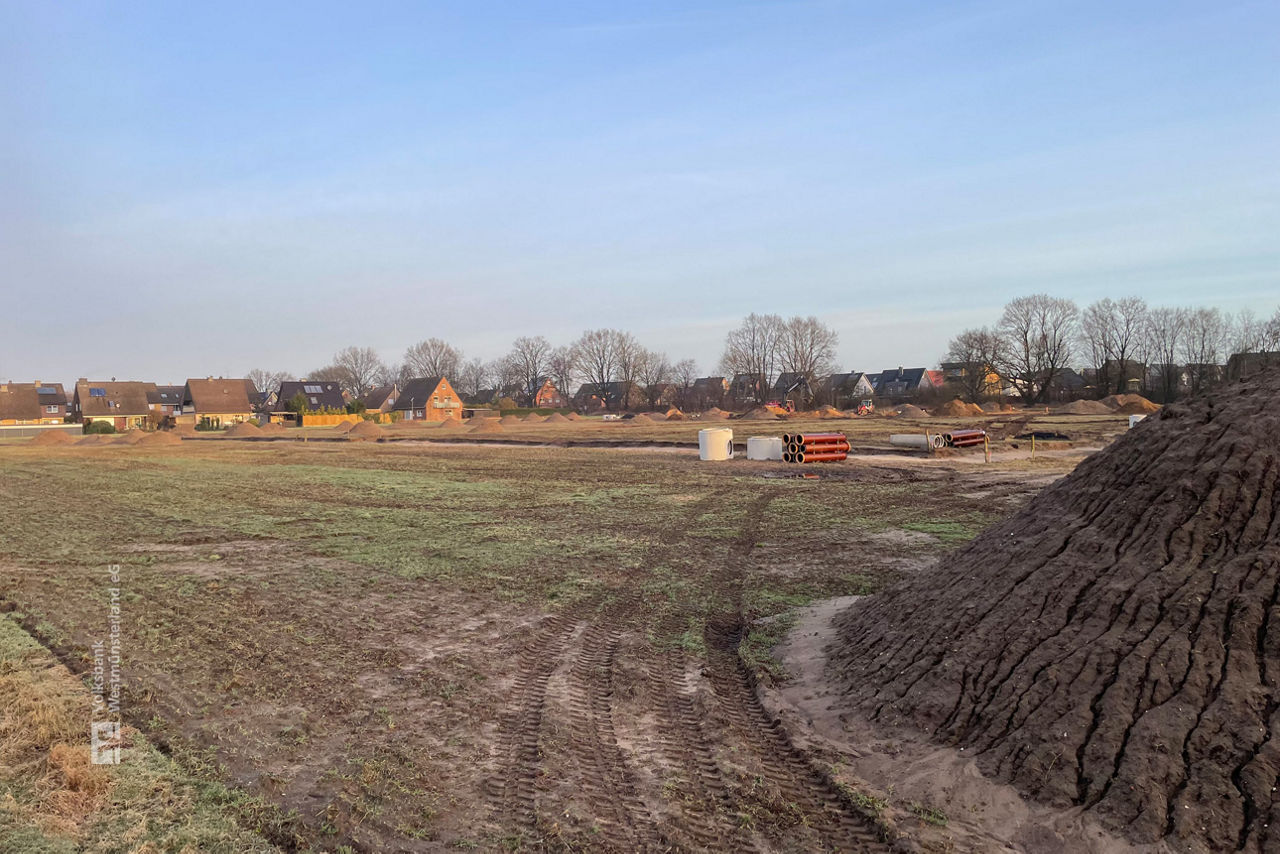 Fotos mit Ansichten auf das Baugebiet