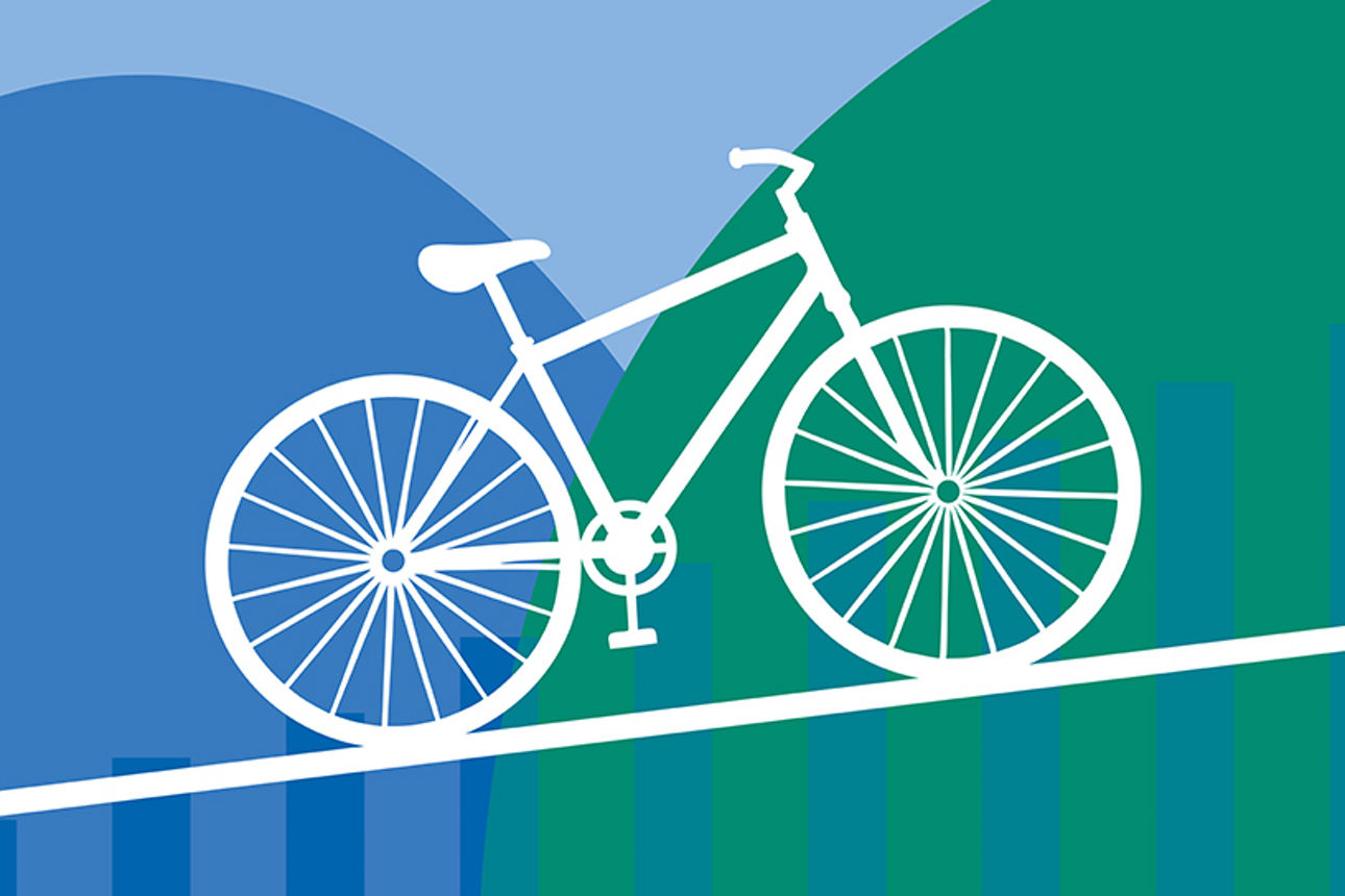 Ein Fahrrad auf der ZinsRoute