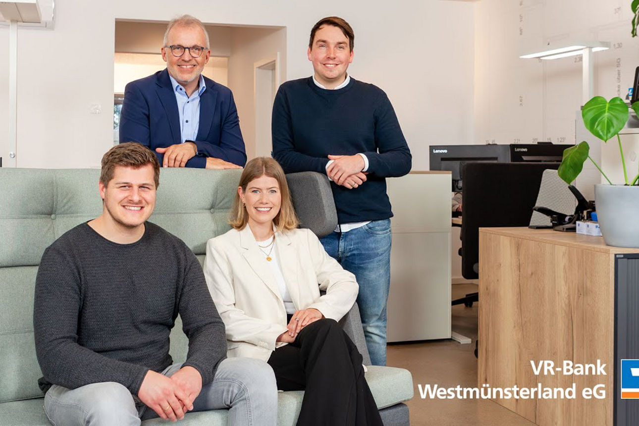 Foto Andre und Julia Buß, Pascal Weßeling und Hubert Pels