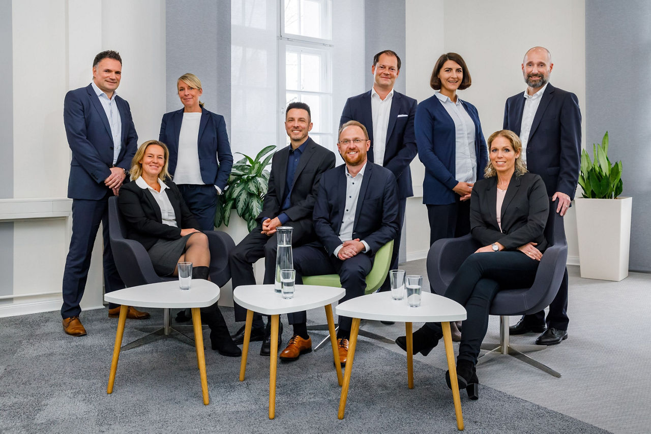 Teamfoto der PSD Vermögensberaterinnen und -berater