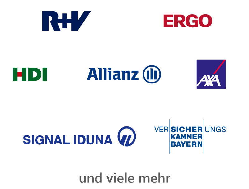 Versicherungen mit denen easymize zusammenarbeitet
