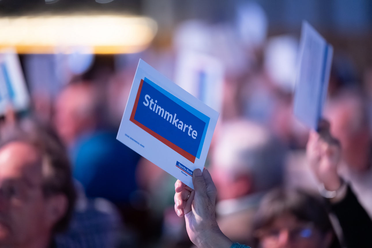 Abstimmung bei einer Vertreterwahl der Sparda Bank München eG