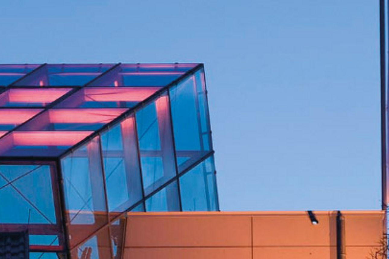 Das Glasdach der Staatlichen Hochschule für Musik Trossingen