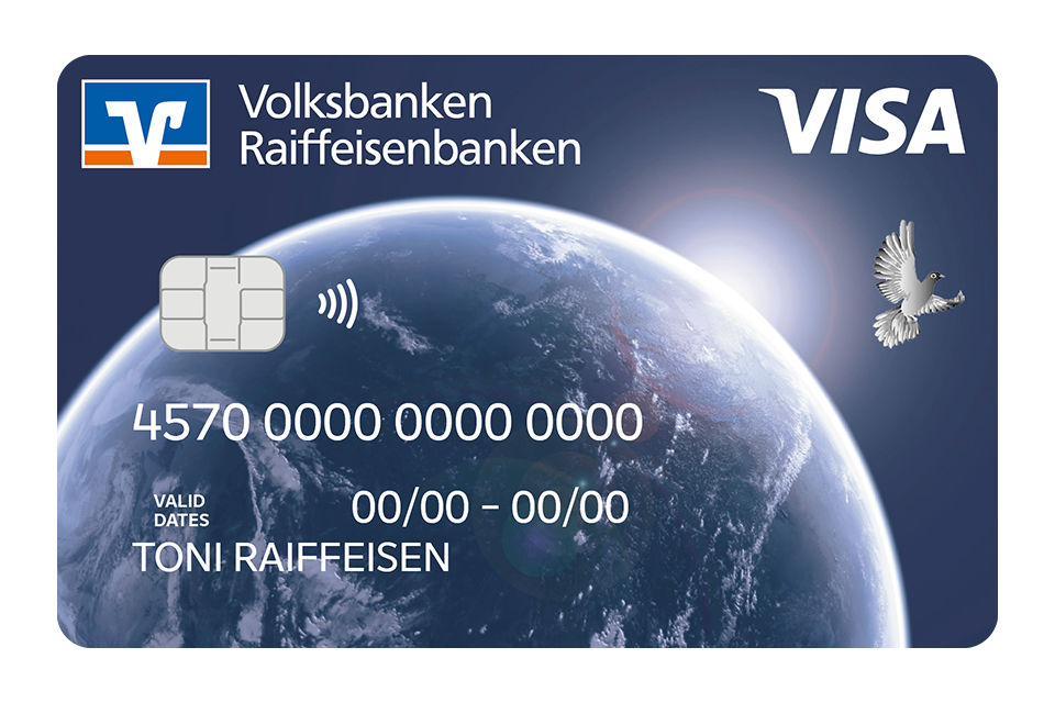 Kreditkartenabbildung Heimatplanet als Visa Karte