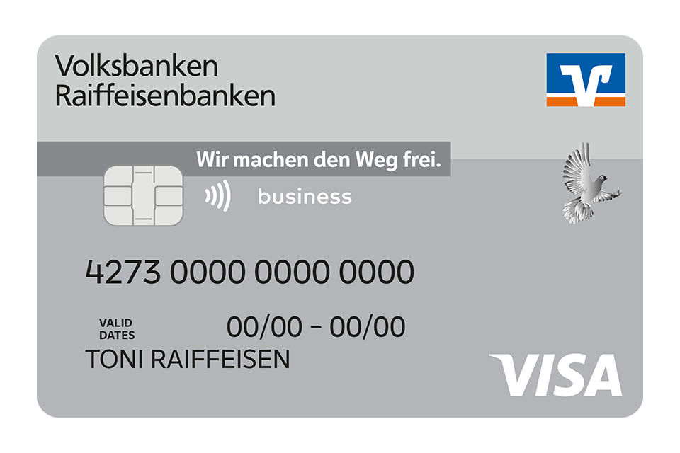 Kartenabbildung der BusinessCard Basic als Visa Karte