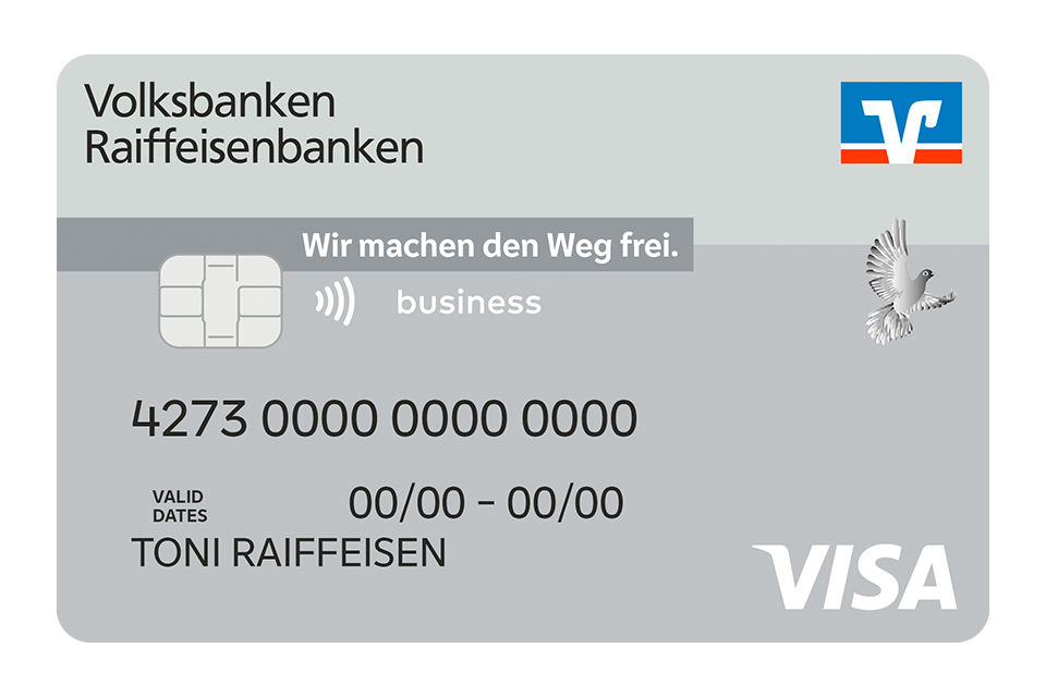 Kartenabbildung der Visa BusinessCard Plus