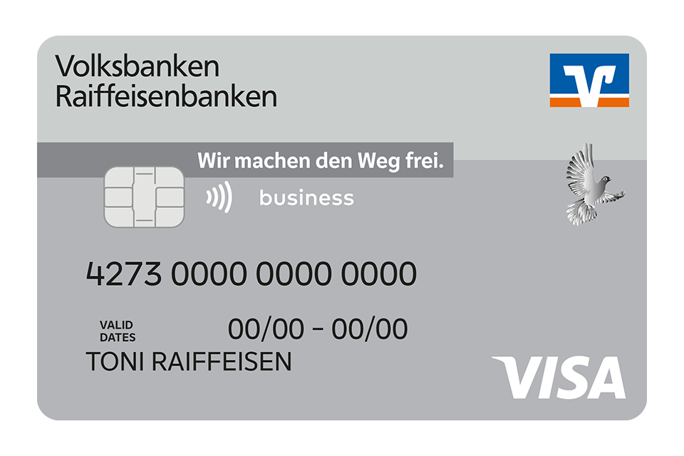 Kartenabbildung der BusinessCard Classic als Visa Karte