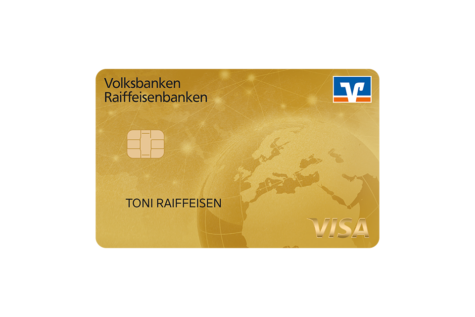 Kartenabbildung der BusinessCard Gold als Visa Karte