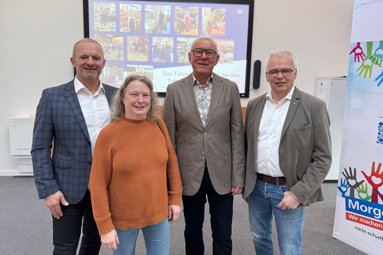Die zwei GeschäftsführerInnen der Tafeln Hornberg und Haslach mit unserem Vorstand Martin Heinzmann und Oliver Broghammer