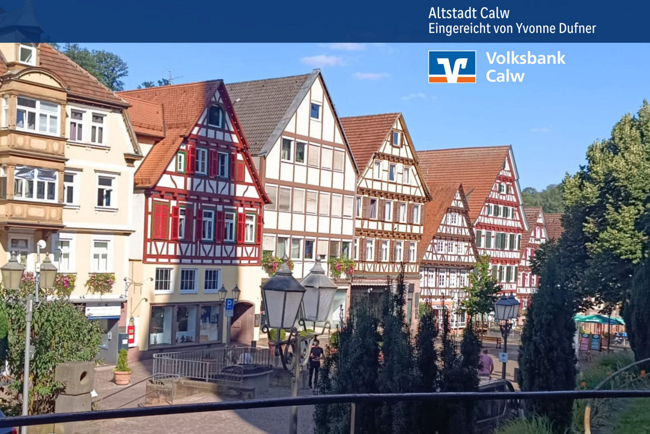 Altstadt von Calw: Zu sehen sind Fachwerkhäuser.