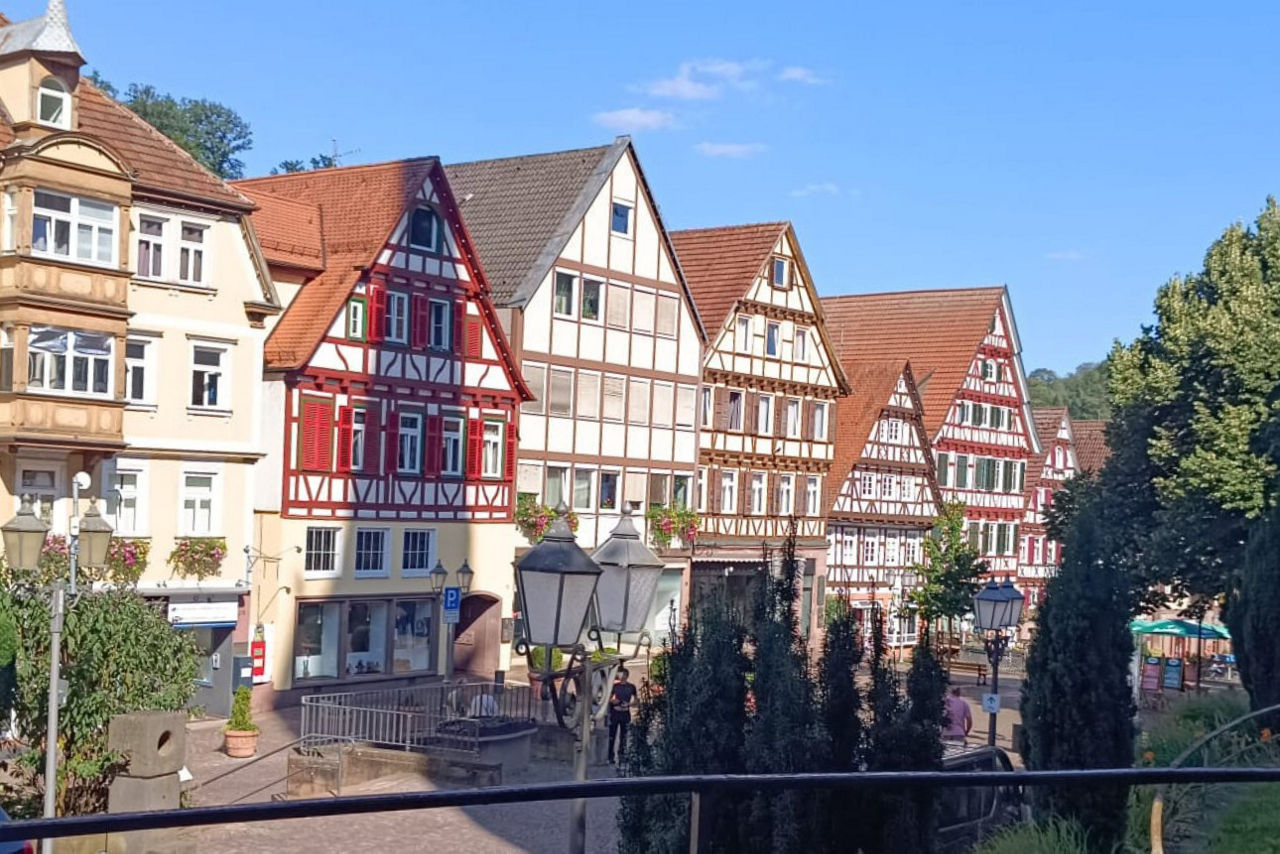 Altstadt von Calw: Zu sehen sind Fachwerkhäuser.