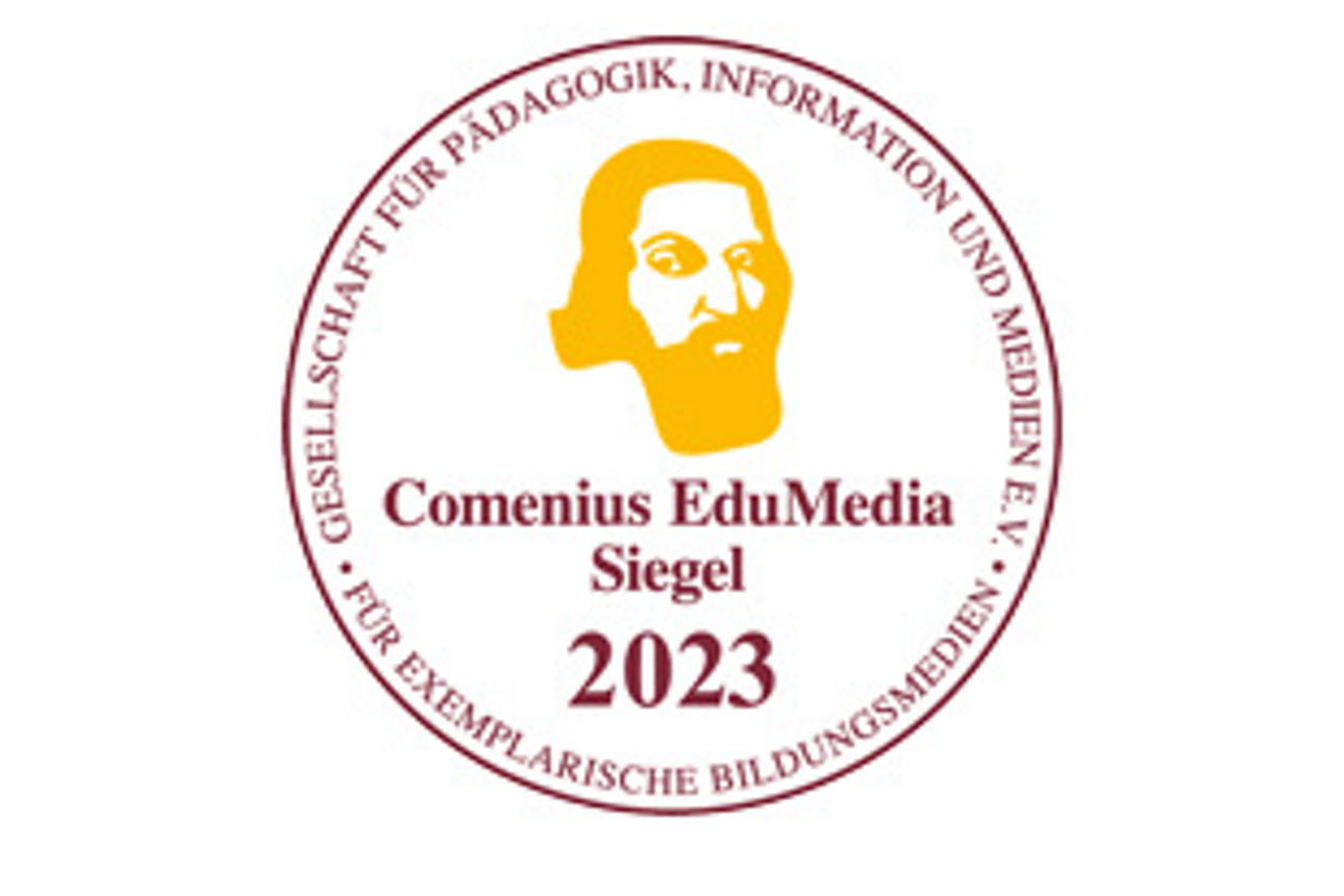 Abbildung des Comenius EduMedia Siegel 2023