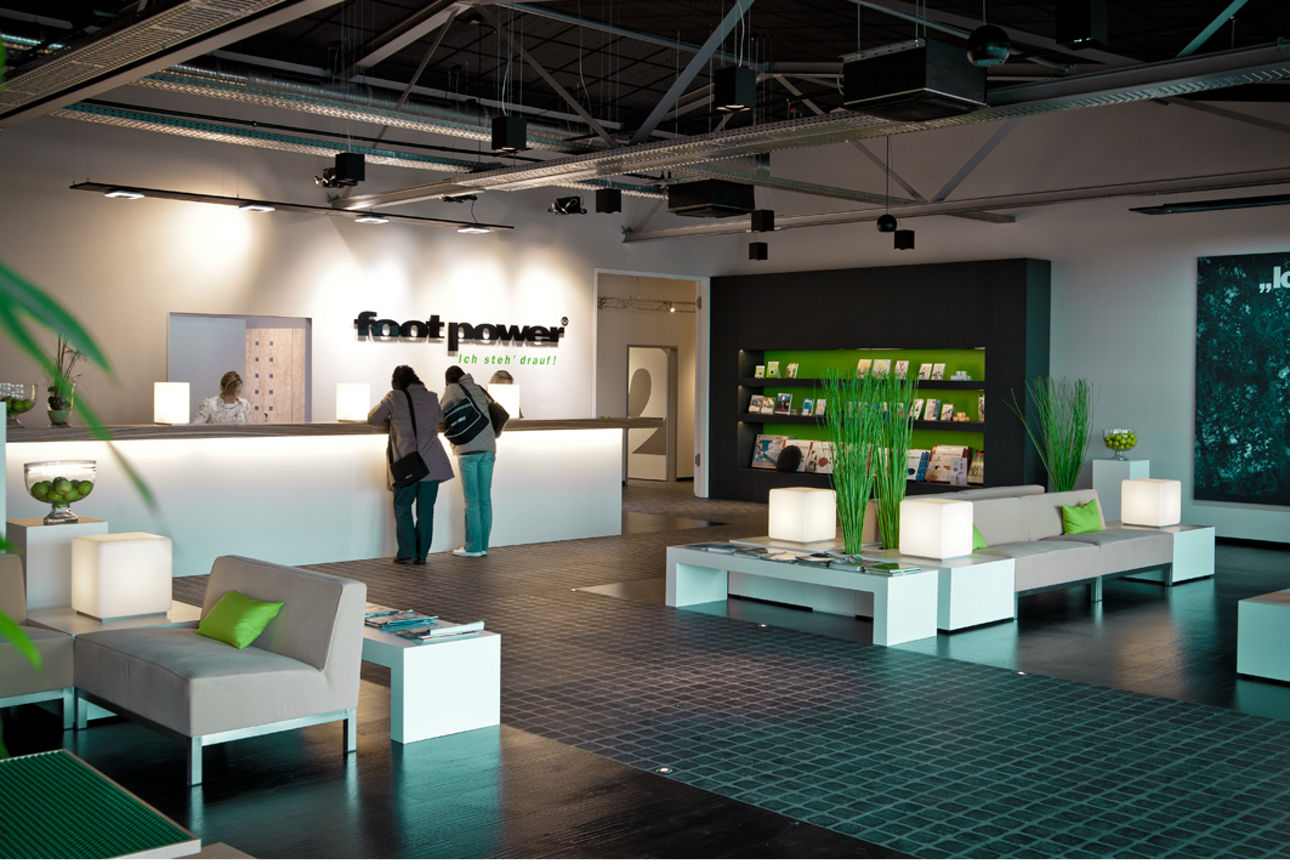 Fotografie des Eingangsbereiches von Footpower