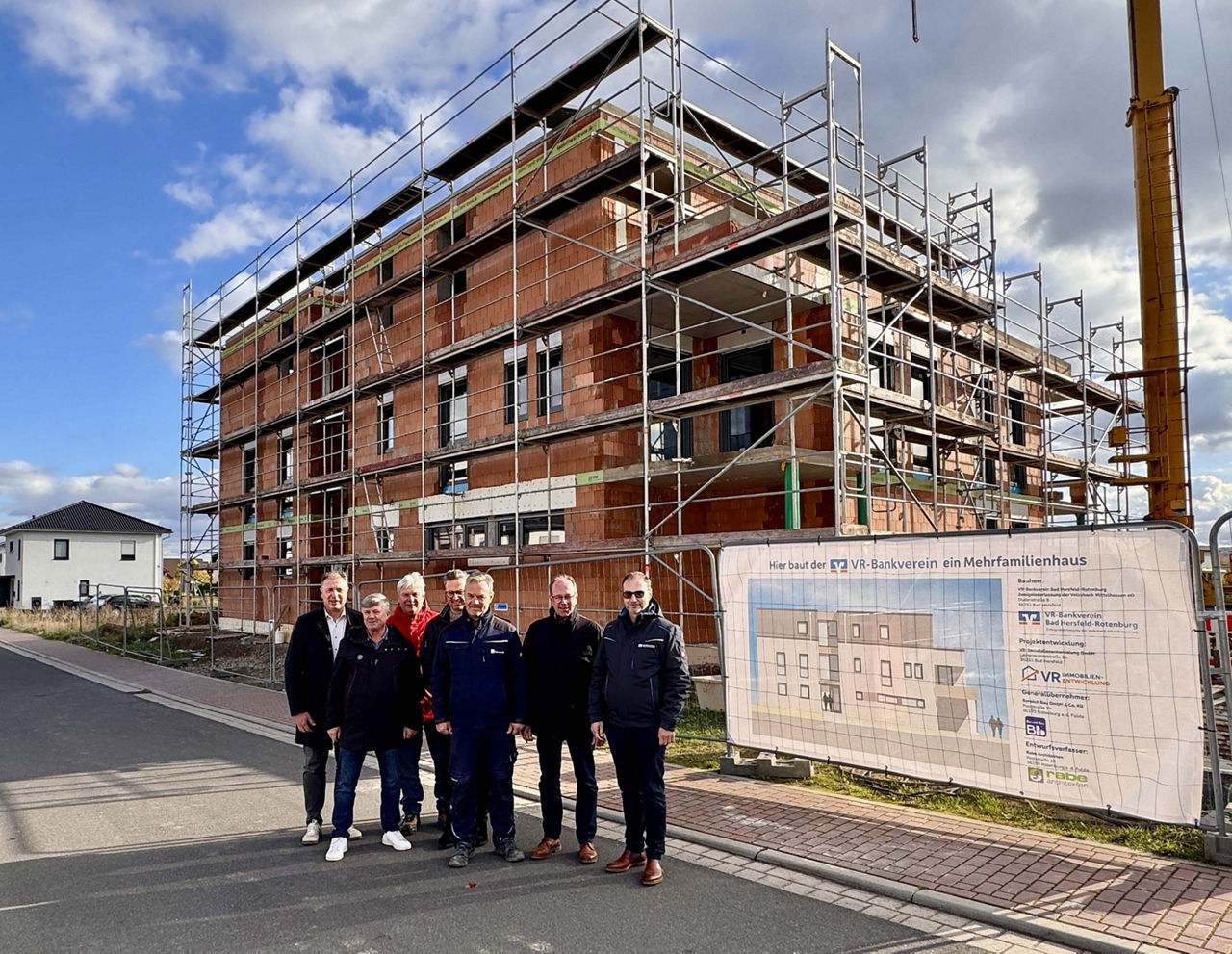 Fotografie von dem Rohbau in Obersuhl