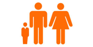 Icon mit 3 köpfiger Familie