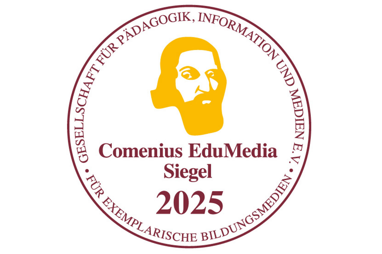Abbildung des Comenius EduMedia Siegel 2025