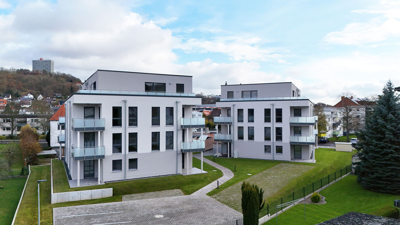 Fotografie von einem Gebäude des VR-Mitgliederwohnen
