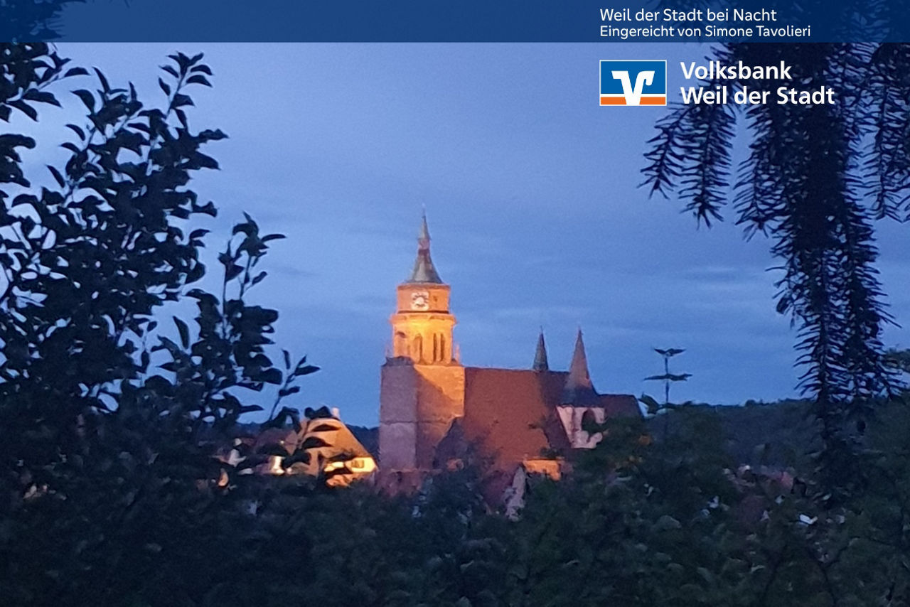 Weil der Stadt bei Nacht