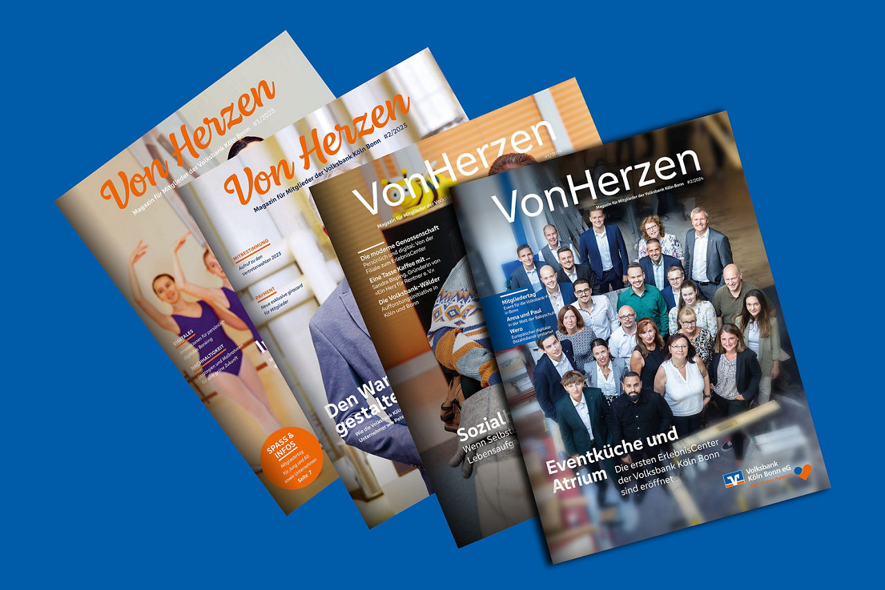 Unterschiedliche Cover unseres Mitgliedermagazins