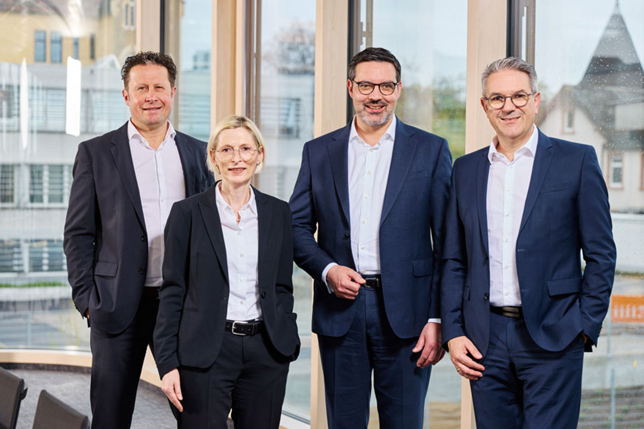 Unsere Vorsände: v.l. Daniel Hirt, Irmgard Sachsenmaier, Alexander Müller (Vorsitzender), Nicolas Mayer