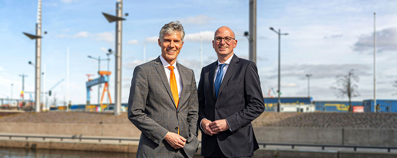 Timo Kaiser und Bernd Schmidt Vorstand der Kieler Volksbank