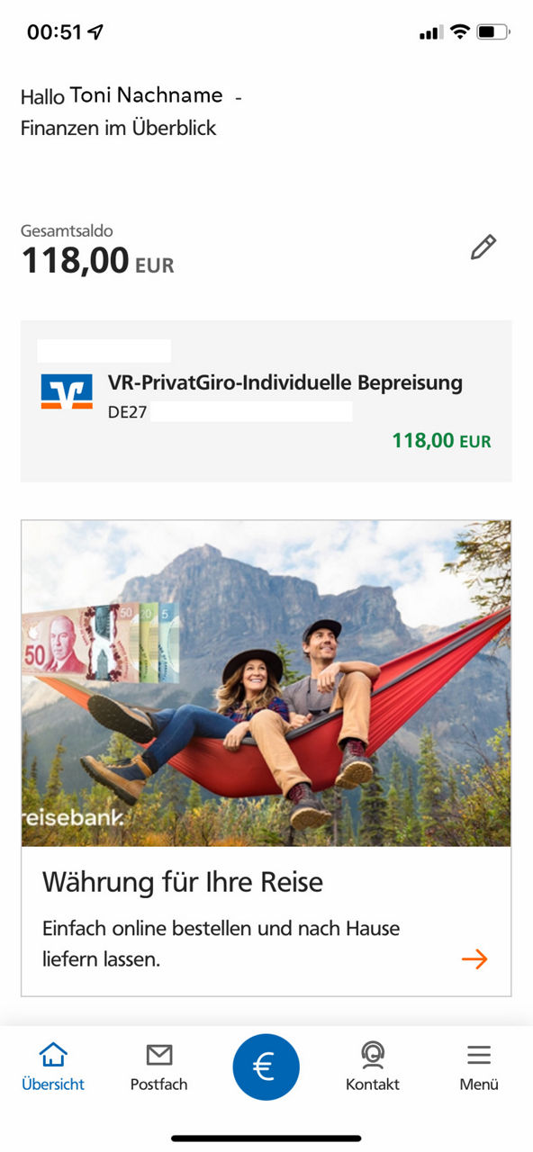 Beispiel eines Default-Teasers in der App