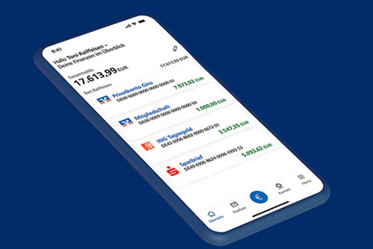 Bild von einem Handy mit der Banking App