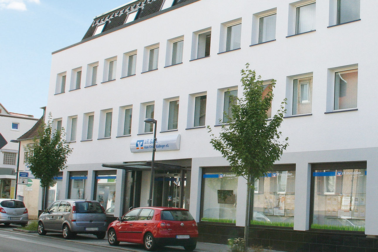 Fotografie des Gebäudes der Volksbank in Main-Kinzig-Büdinger