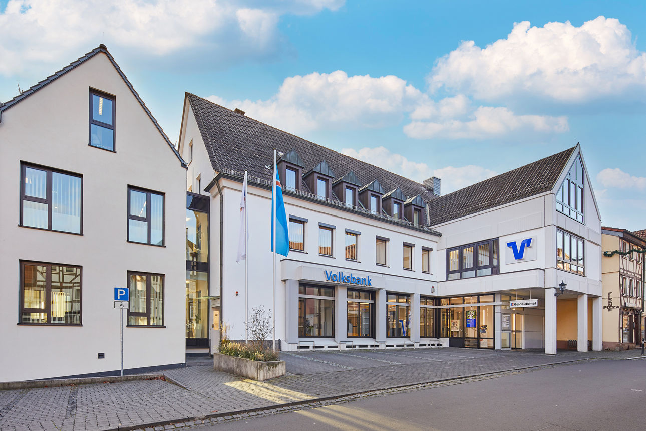 Fotografie des Gebäudes der Volksbank in Lauterbach-Schlitz
