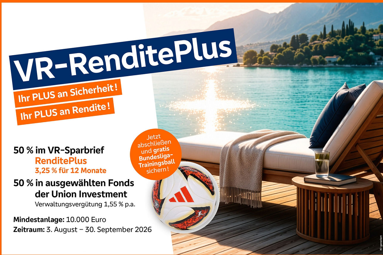 Das Bild zeigt das Plakat vom Kombiprodukt RenditePlus