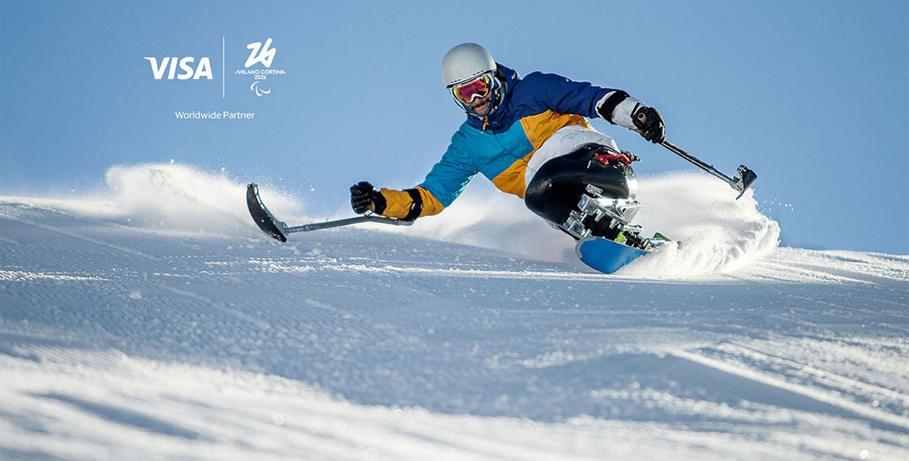 Snowboarder bei der Abfahrt