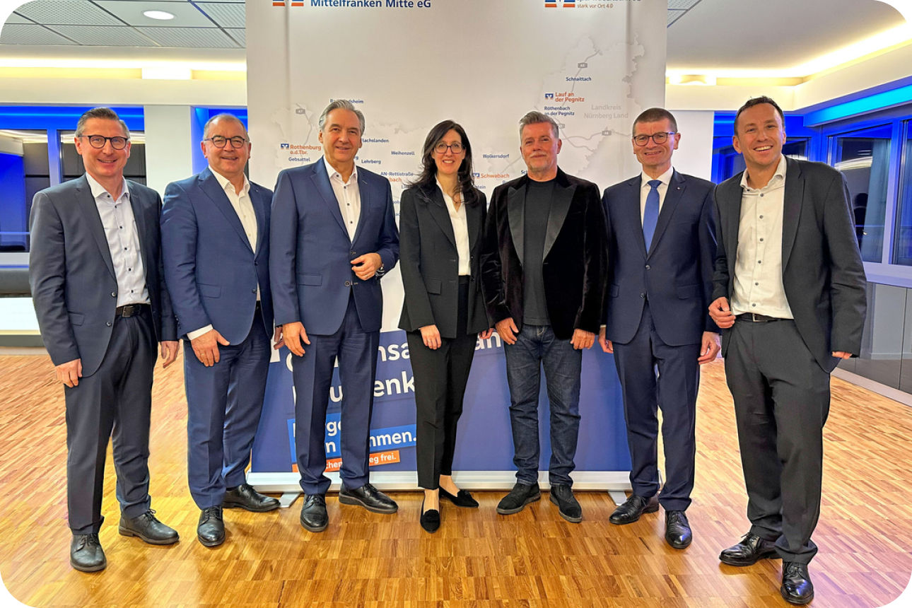 Neue Vorstände und Aufsichtsräte der VR-Bank Mittelfranken Mitte eG