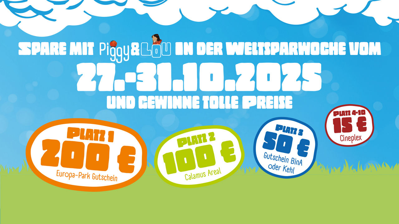 Preise des Gewinnspiels der Weltsparwochen 2025