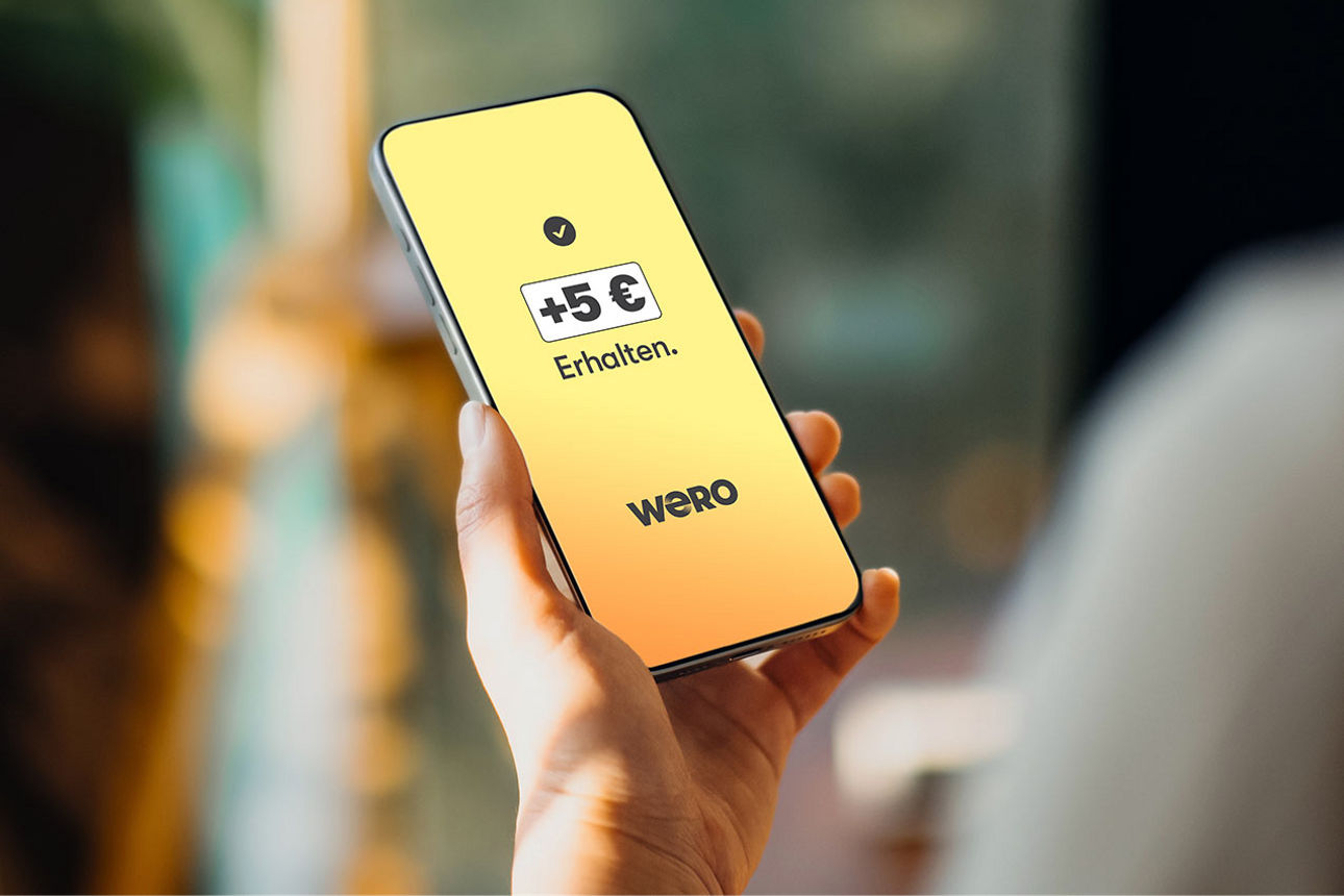 Wero Incentive Aktion wird auf Handydisplay gezeigt